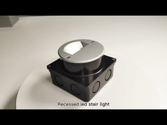 Alüminyum Dış LED Adım Işığı IP65 Yuvarlak Kapak Kare Kol Duvar Merdiven