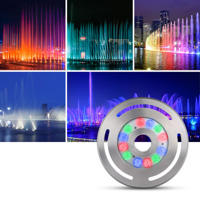 LED Havuz Işığı Dim Edilebilir LED RGB Temperli Cam DC12V24V 12x3W RGB3in1 Bahçe Uygulaması İçin