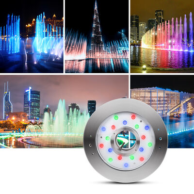 LED Fıskiye Işıkları Paslanmaz Çelik Malzeme RGBW 4in1 Peyzaj Dış Mekan Ortamları İçin Sualtı Aydınlatması