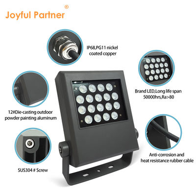 18W 24VDC LED Bahçe Noktası Işığı Su geçirmez Dışarıdaki Ağaç Noktası Işıkları