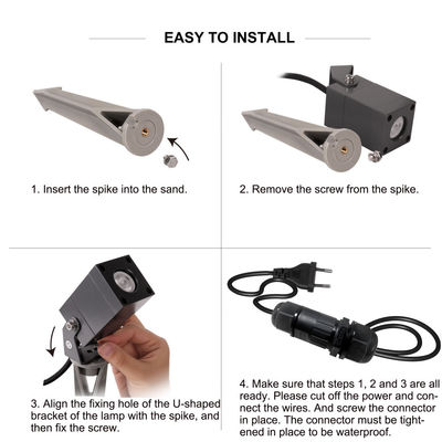 Square Tree LED Garden Spot Light Su geçirmez IP65 Alüminyum Dış Çim Lamba CE Sertifikasıyla