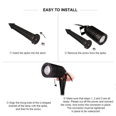 Su geçirmez LED Dış Çevre Manzara Fenerleri IP66 14W COB Bahçe Çubuk Işıkları