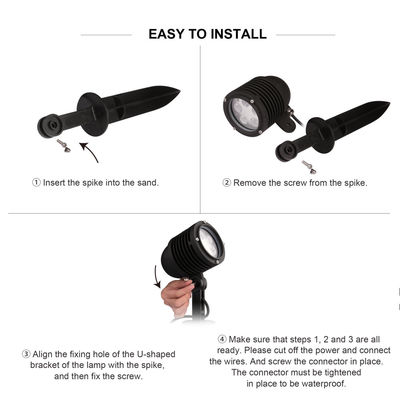 Düzenlenebilir açı LED bahçe nokta ışığı 2700k - 6500k IP65 Dışarıdaki ağaç ışığı projektörü