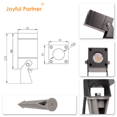 IP65 LED Bahçe Noktası Işığı Dış Çimen Meydanlı LED Dikenli Spotlight