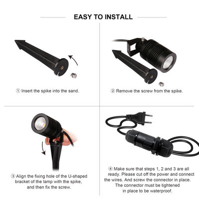 Alüminyum LED Bahçe Noktası Işığı Su geçirmez IP66 Bahçe peyzaj lambaları