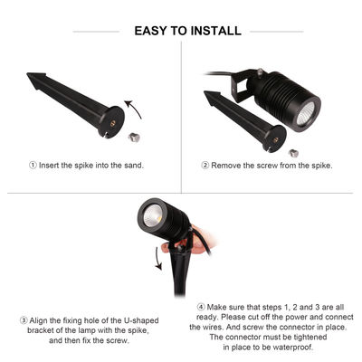 10W Sıcak Beyaz Dış Bahçe Noktası Işıkları Yard Pathway LED Spike Light