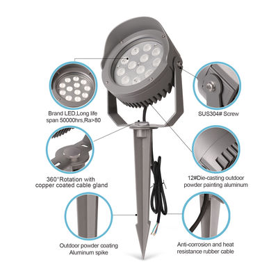 DMX512 Renkli Dışarı LED Ağaç Işığı 12W 24W 36W IP65 Rgb Spike Lights