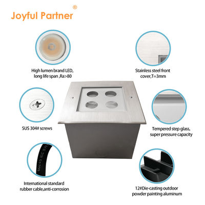 12V DC Yerin Altında LED Dış Yeraltı Işığı IP67 gömülü 3W 4W 8W