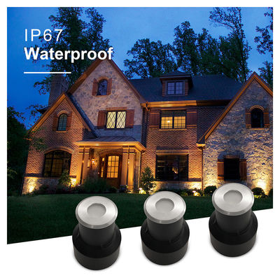 IP67 Yer Altı Işığı Mini Gömme Işıklar 12V 24V Sıcak Beyaz ÇAP45MM Buzlu Cam Lens Olmadan