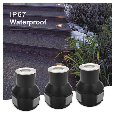 LED Toprak Mezarlığı Işığı Paslanmaz Çelik 316 1w 2w 3w DC 24v Plastik Arka Kutusuyla Çimleri Dekore etmek için
