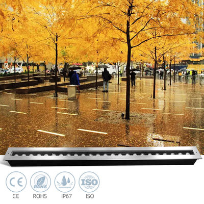 Yeraltı Doğrusal LED Işık 1 Metre Uzunluk 24W 48W IP67 Dış Bahçe için DMX Kontrolü