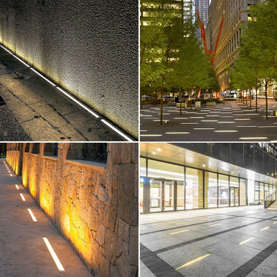 Yeraltı Doğrusal LED Işık 1 Metre Uzunluk 24W 48W IP67 Dış Bahçe için DMX Kontrolü