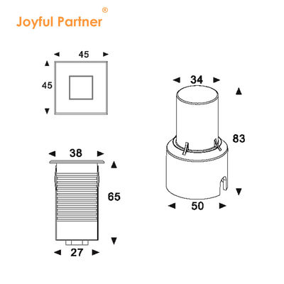 Paslanmaz çelik küçük güverte aydınlatması 1W 2W 3W LED yeraltı lambaları
