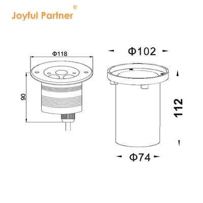 Yeraltı LED Park Işığı 3W 6W 9W COB Paslanmaz Çelik Dekorasyonlu LED Bahçe Işıkları Dışarıda
