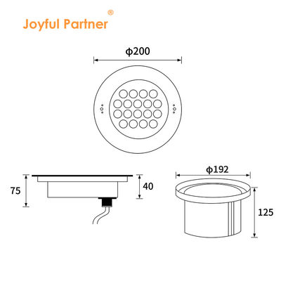 316 Paslanmaz Çelik RGBW Sualtı Işığı 4 In 1 40W DC24V LED Yüzme Havuzu Işıkları