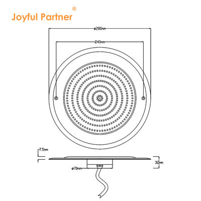 IP68 LED PAR56 Havuz Işığı RGB Renk Değiştirme 12VDC AC 35W DIA280mm SMD2835 432pcs Renkli Paketle