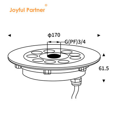 Renkli LED Çeşme Işığı 2700k - 6500k IP68 LED Sualtı Işığı