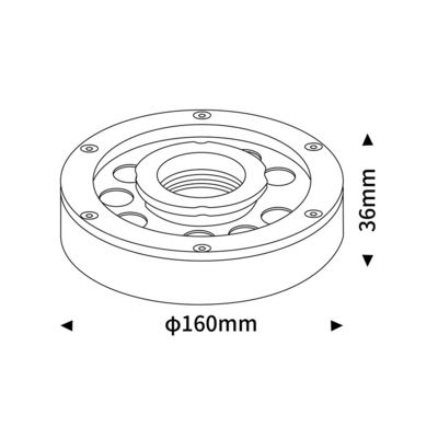 9W 18W 27W RGB Denizaltı Çeşmesi Nozzle Ring Light 24VDC RGB Rengi Sualtı Uygulamaları için