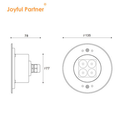 LED Yüzme Havuzu Su Altı Işığı 316 Paslanmaz Çelik 2700K - 6500K CEM Onaylandı