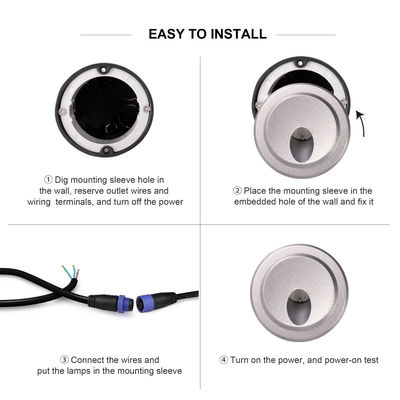 Dışarıdaki LED Duvar Işığı IP65 Su geçirmez Alüminyum LED Merdiven Aydınlatıcıları