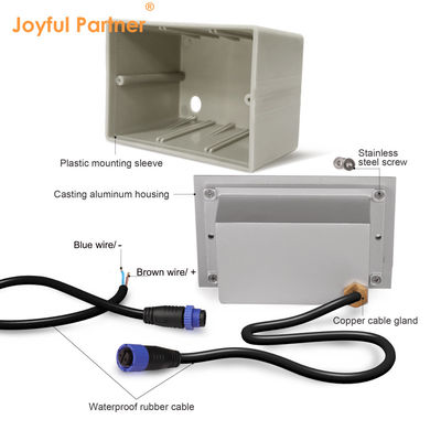 Kare IP65 LED Duvar Işığı 12V 24V Sıcak Beyaz LED Merdiven Duvar Işığı