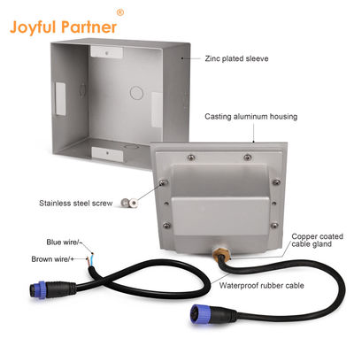 LED Duvar Işığı IP65 Su geçirmez Kare 12V 220V Voltaj Merdiven için Özel Tasarım