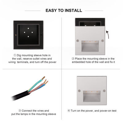 Yüksek Voltajlı LED Çıkışlı Adım Işıkları IP65 Su geçirmez Dış Duvar Işıkları