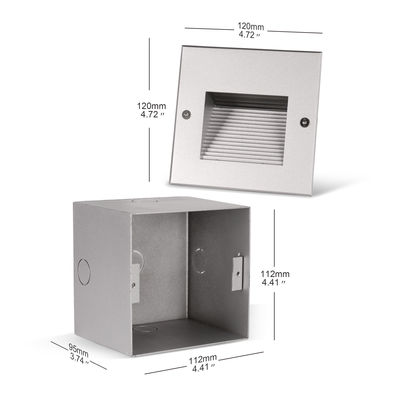 Kare Alüminyum LED Çıkışlı Duvar Işığı IP65 Yan Merdiven LED Merdiven Merdiven Işıkları