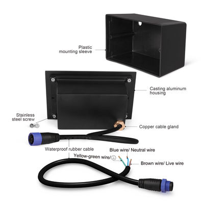 SMD 6W LED Duvar Işığı IP65 gömülü zemin lambası Dış LED adım lambaları