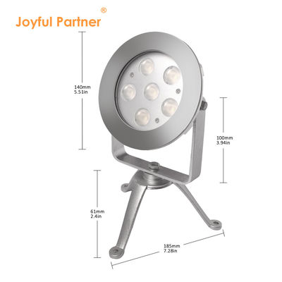 RGBW LED Su Altı Nokta Işığı 24V DC Paslanmaz Çelik 316 DMX512 Denetleyicisi