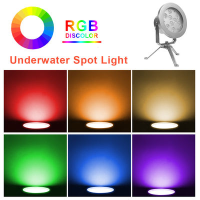 LED RGBW Sualtı Çeşme Işığı DMX Kontrol Paslanmaz Çelik Sualtı Işıkları