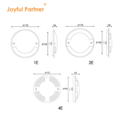 Joyful Su geçirmez Çökme LED yeraltı ışığı Saf alüminyum 6063 konut Bir İki Dört Yolu Yan Yayımlama