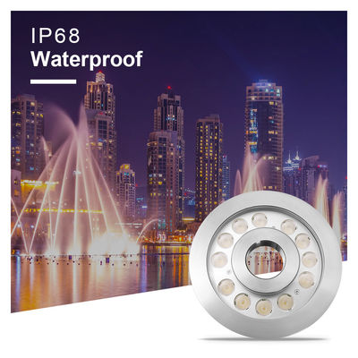 IP68 LED Çeşme Işığı 36W Paslanmaz Çelik 3 In 1 RGB Sualtı Işığı