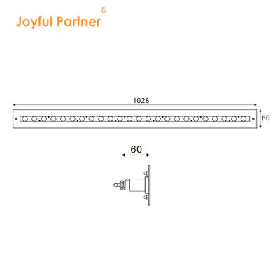 Lineer Bar Light IP68 Dış Suya Karşıt Paslanmaz Çelik DMX512 RGB+3000k Sualtı Işığı