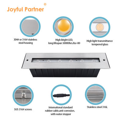 Paslanmaz çelik 316L Sualtı Doğrusal Işık Çıkışlı Yüzme Havuzu Işıkları LED