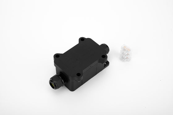 Siyah IP68 Hızlı Bağlantı 24A 450VAC Su geçirmez bağlantı kutusu 2 Pin