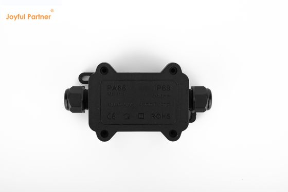 Siyah IP68 Hızlı Bağlantı 24A 450VAC Su geçirmez bağlantı kutusu 2 Pin