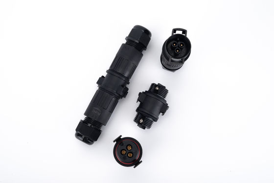 M19 3 Pin Elektrikli IP68 Hızlı Bağlantı 2 Yolu Dış Uzantı Kablosu Bağlantısı