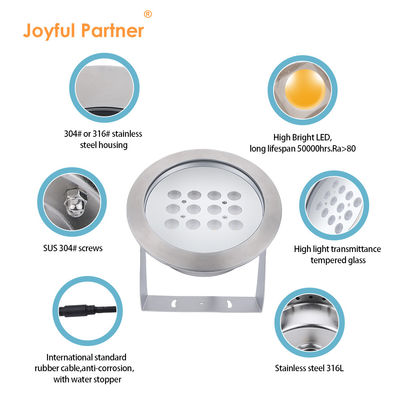 Bahçe LED Su Altı Nokta Işığı IP68 Renkli Su geçirmez Dışarıda LED Spotlights