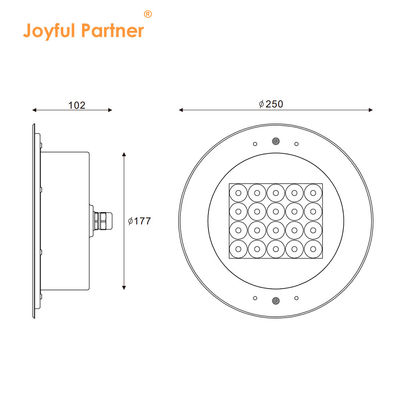 20W IP68 Yüzme Havuzu Su Altı Işığı 316 Paslanmaz Çelik LED Yeraltı Işıkları