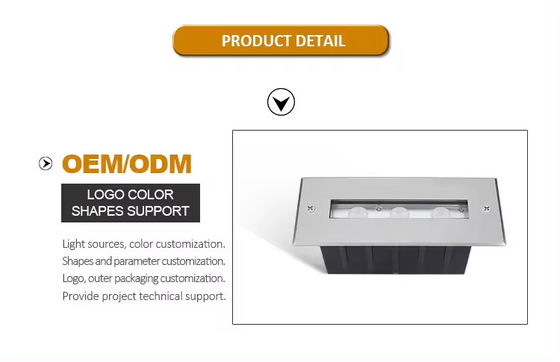SS316L Su Altı Işığı Doğrusal Havuz Işığı Sıcak Beyaz LED Yeraltı Işığı