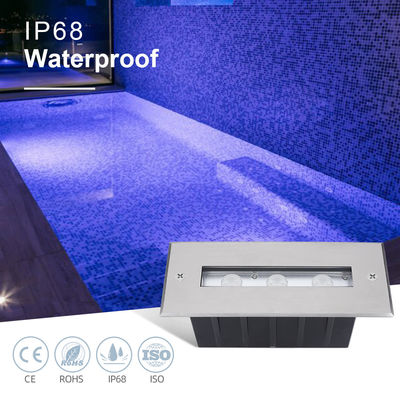 IP68 Yüzme havuzu ışığı 3W 6W RGB Tek renk Sualtı doğrusal duvar yıkayıcısı Plastik montaj koluyla ışık