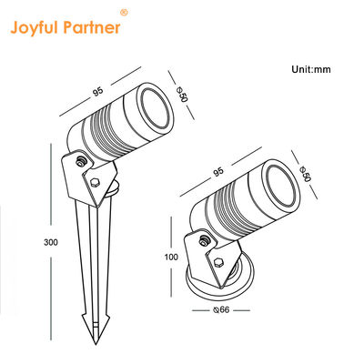 12V 24V IP65 Alüminyum 6W 3000k Led Spike Bahçe Işığı Dış Çim manzara nokta çim ışığı