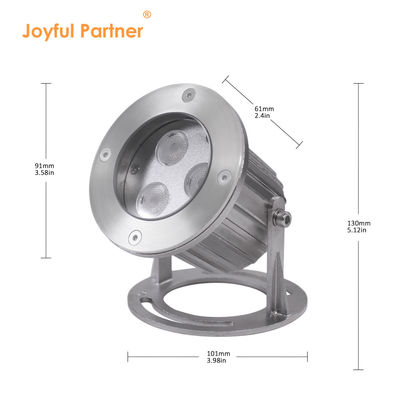 IP68 Su geçirmez paslanmaz çelik 316 3x2W LED Su Altı Işıkları Montaj tabanı ile havuz için