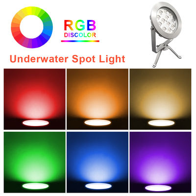 RGB LED Işık Sualtı Işıkları 12x3W RGB 3'ü 1 Arada Dış Mekan Su Geçirmez Paslanmaz Çelik 304, Minimum Sipariş Miktarı İle