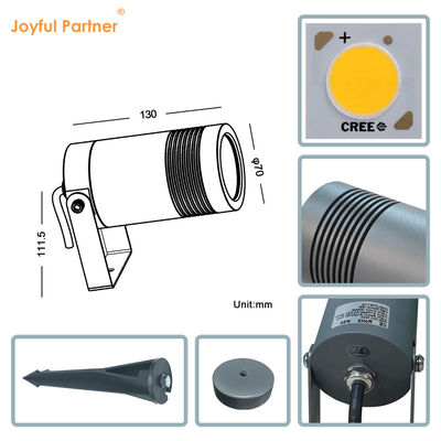 Dayanıklı Soğuk Beyaz DC12v 24V 4.9FT Elektrik Kablosu ile Patio için Dış Çevre Işığı