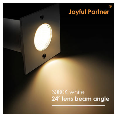 DC AC COB Led Alüminyum Kare Şekil 304ss Ön Kapak LED Bahçe Yer Işığı