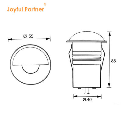 Gömülü Led Yeraltı Işığı IP67 LED 12V-24VDC Düşük Voltaj 1W 3W Zemin Buzlu Camlı