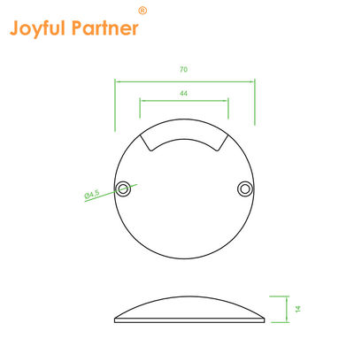 1W Led Çıkışlı Merdiven Işığı Siyah Kapak Alüminyum IP67 SMD 2835 Merdivenler için Çatı Koridoru