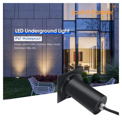 6W COB LED 85mm*85mm Siyah Alüminyum Konut kare şekli Yeraltı gömülü LED ışıkları Dış Bahçeler için